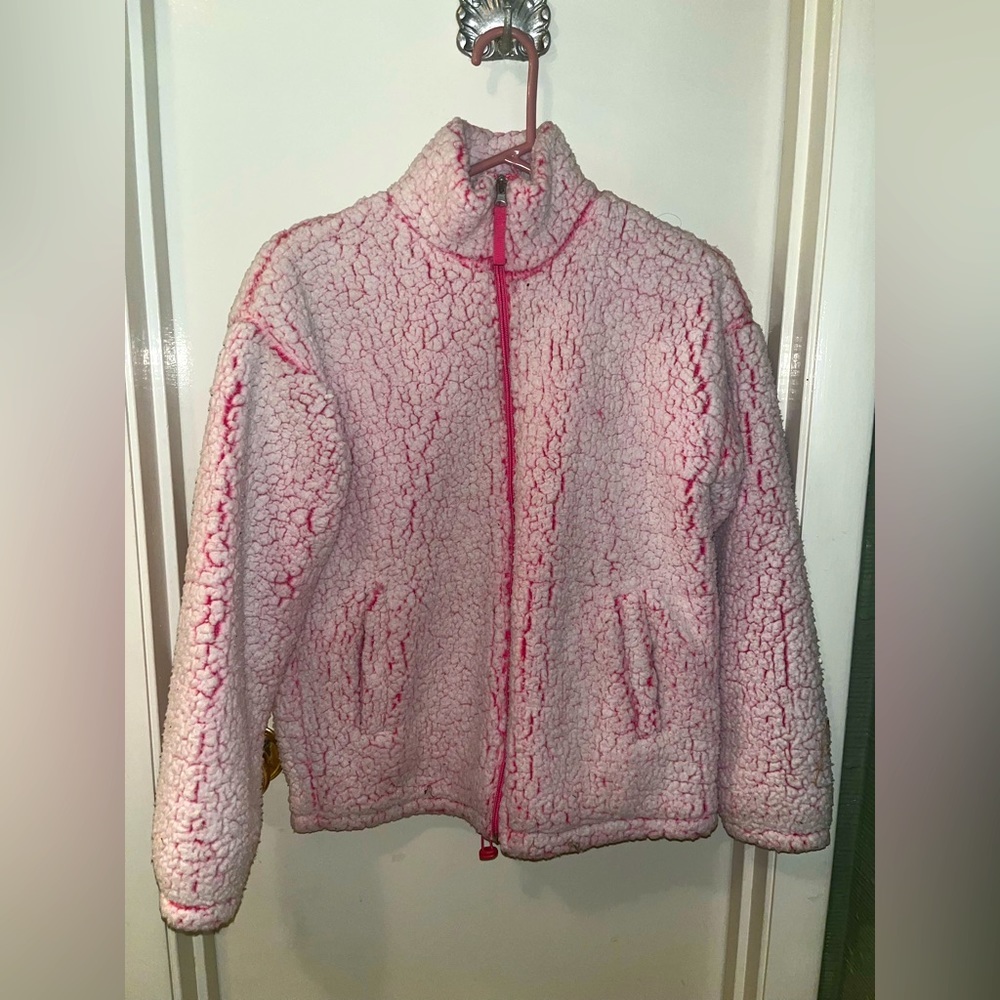 Forever 21 Pink Fluffy Sherpa Jacket Juniors‎ Size Small